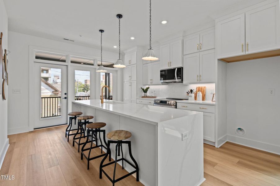 Luxury Kitchen with waterfall island