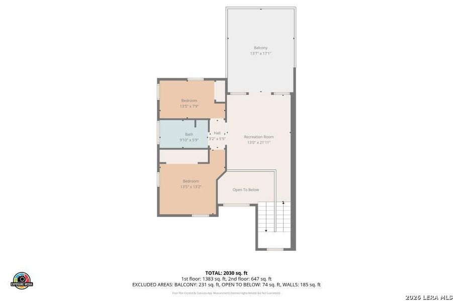 2D floor plan layout of this home in , Canyon Lake, TX (Image 7).