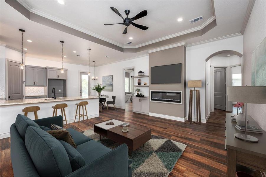 Furnished interior view inside a new home in , Tool (Image 14). Furnished interior view inside a new home in , Tool (Image 14).