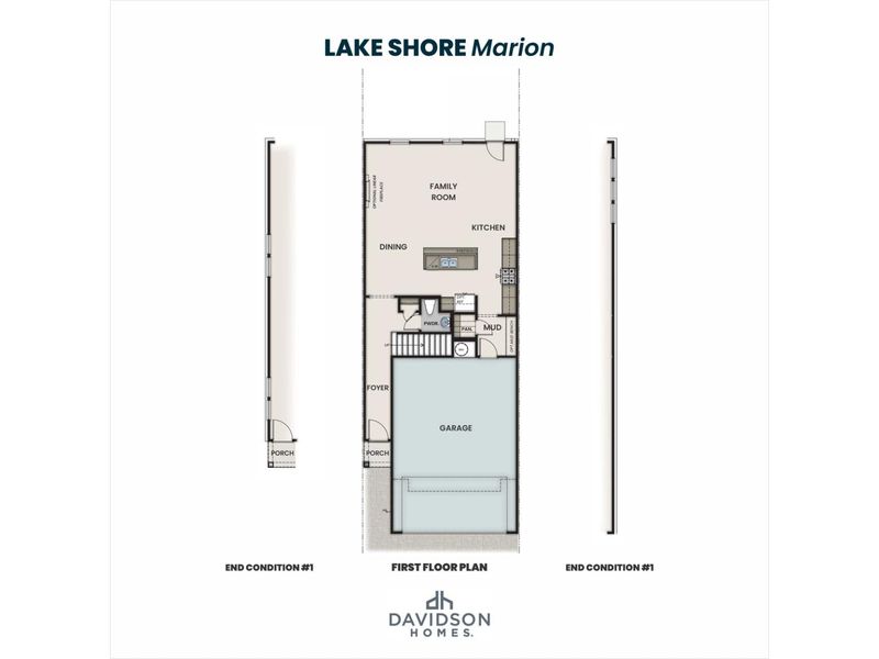 2D floor plan layout for the The Marion A by Davidson Homes LLC in Lake Shore, Winder, GA (Image 3). 2D floor plan layout for the The Marion A by Davidson Homes LLC in Lake Shore, Winder, GA (Image 3).