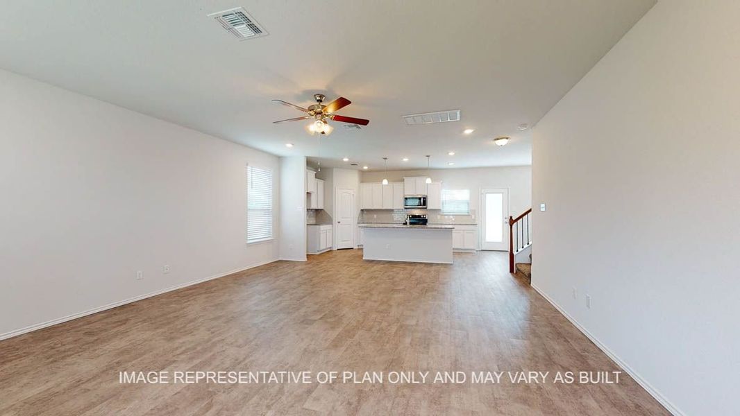 Representative unfurnished interior of a home built from the Aspen by D.R. Horton in Village at Nolan Heights, Harker Heights (Image 15).