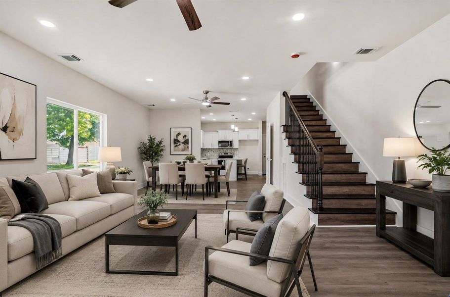 Furnished interior view inside a new home in , Houston (Image 6).