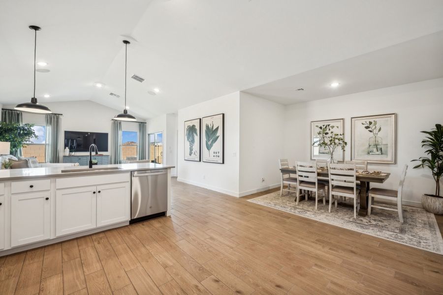 Kitchen and dining area