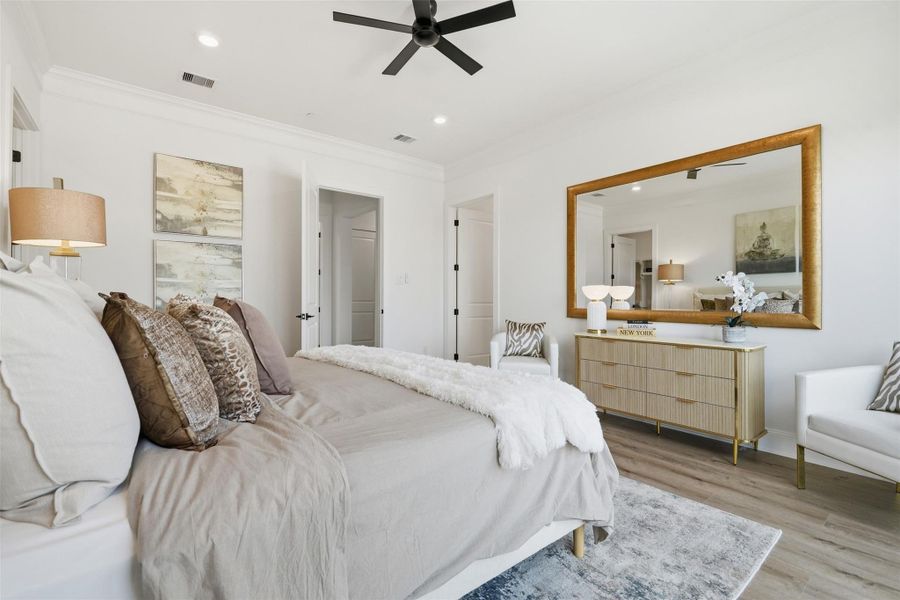 Furnished interior view inside a new home in , Houston (Image 25).