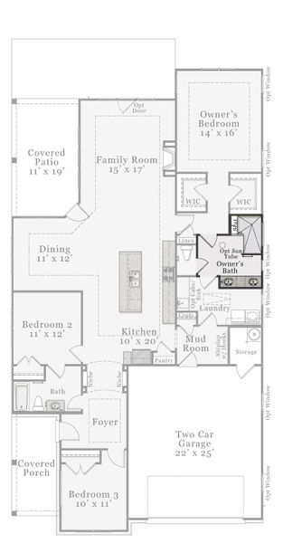 Optional - L Shaped Owner's Shower