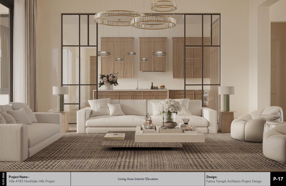 Building lobby with a high ceiling