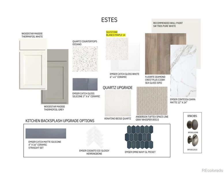 Sample of building materials used in homes in The Townes at Skyline Ridge, Castle Pines (Image 4).