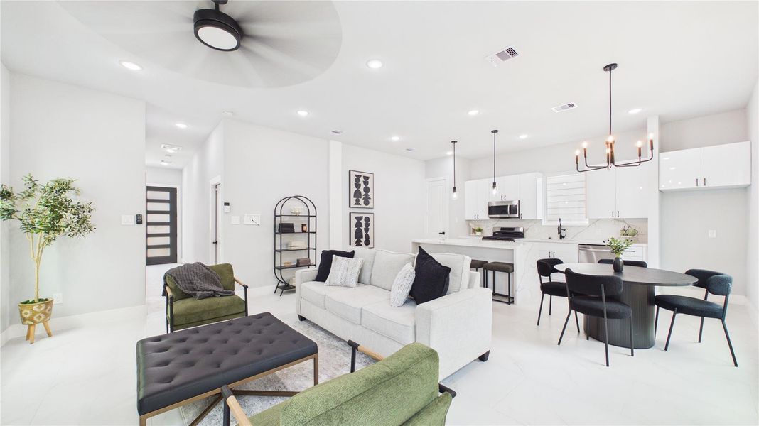 Modern open concept living