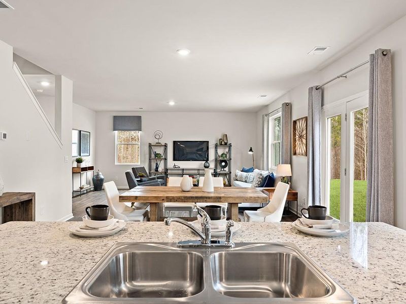 Furnished interior view inside a new home in Oaks at Cedar Grove, Fairburn (Image 15).