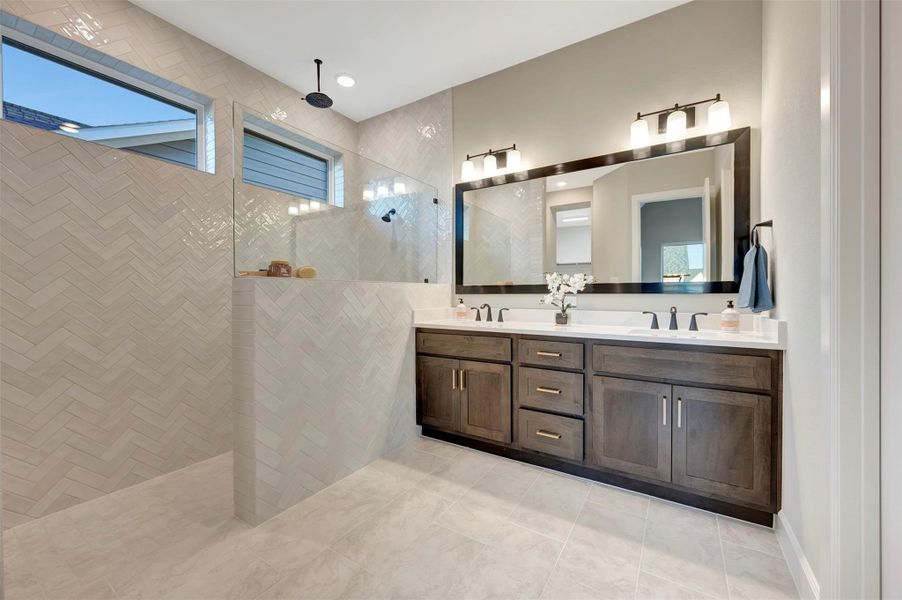 Furnished interior view inside a new home in Grange 45' Homesites, Katy (Image 20).