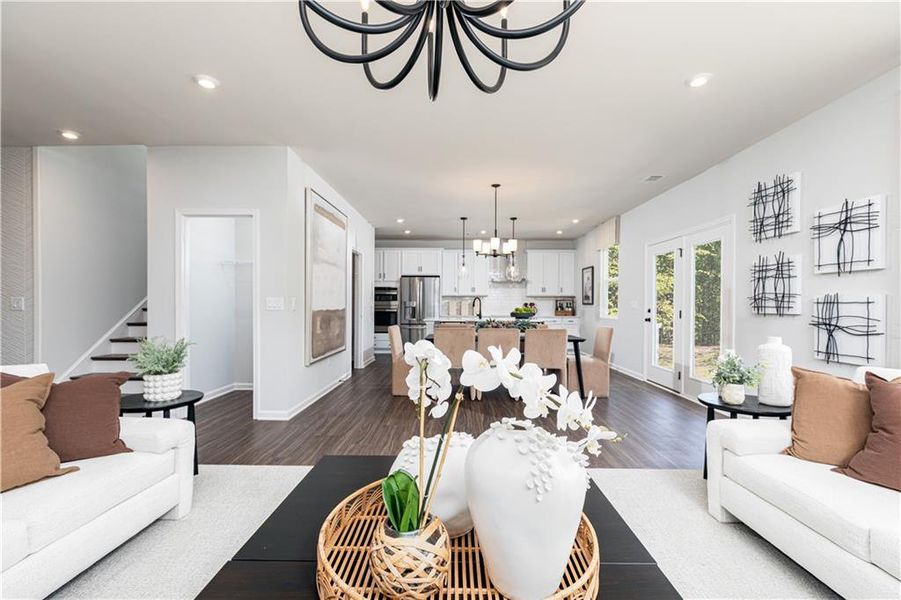 Furnished interior view inside a new home in Riverside Ridge, Lawrenceville (Image 10).