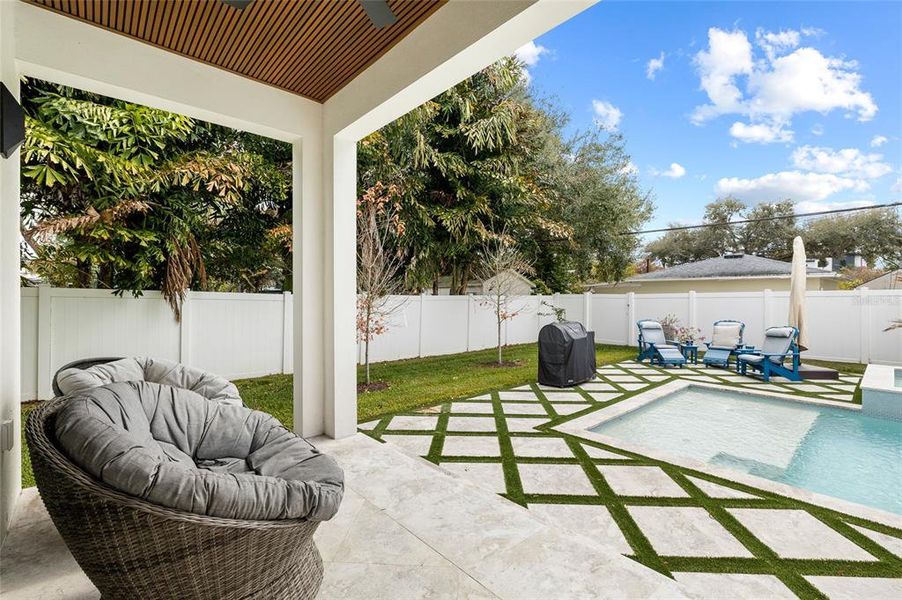 Exterior details and patio area of a home in , Tampa (Image 27).