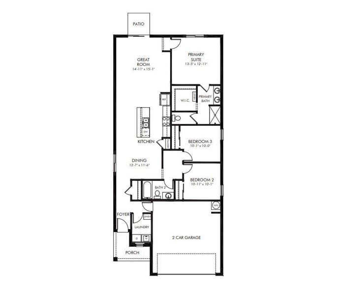 2D floor plan layout of this home in Leyland Preserve - Premier Series, Brooksville, FL (Image 1). 2D floor plan layout of this home in Leyland Preserve - Premier Series, Brooksville, FL (Image 1).