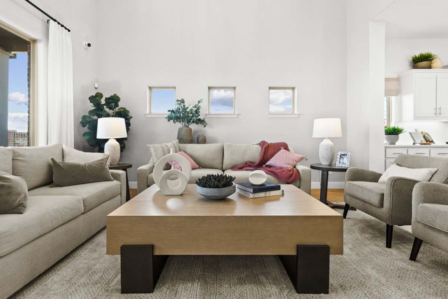 Furnished interior view inside a new home in Creekview Meadows, Pilot Point (Image 11).