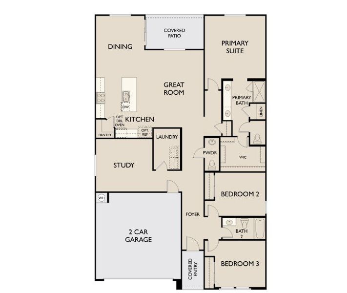 2D floor plan layout for the Larkspur by Ashton Woods in Estrella Crossing, Laveen, AZ (Image 4).