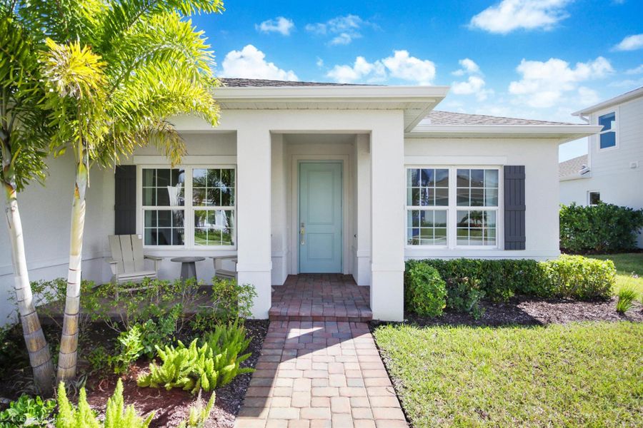 Exterior details and patio area of a home in Spirit of Sebastian, Sebastian (Image 19).