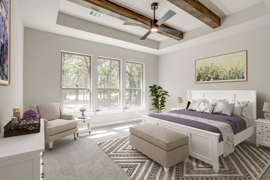 Representative furnished interior of a home built from the The Waco by Kenmark Homes in Escondido Ranches, Weatherford (Image 6).