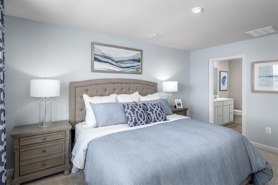 Representative furnished interior of a home built from the Poplar by Ryan Homes in West Main Townes, Sanford (Image 12).