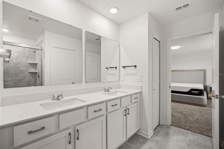 Furnished interior view inside a new home in Knightsbridge, Kissimmee (Image 28). Furnished interior view inside a new home in Knightsbridge, Kissimmee (Image 28).