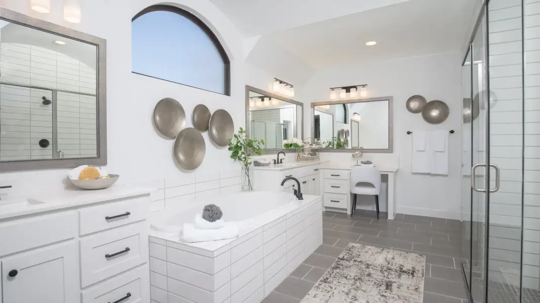 Furnished interior view inside a new home in Parkside on the River West, Georgetown (Image 12).