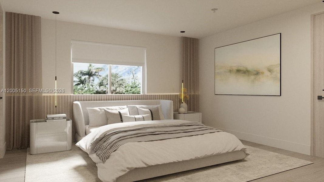 Furnished interior view inside a new home in , Miami Beach (Image 14).