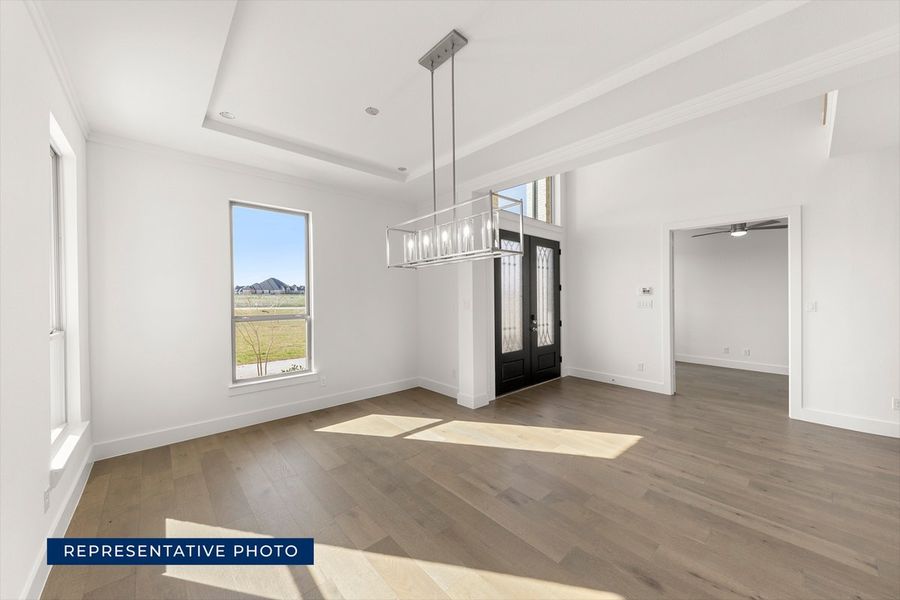 Representative unfurnished interior of a home built from the Adkisson PC (w/Media) by First Texas Homes in Broadmoor Estates, Ovilla (Image 14). Representative unfurnished interior of a home built from the Adkisson PC (w/Media) by First Texas Homes in Broadmoor Estates, Ovilla (Image 14).