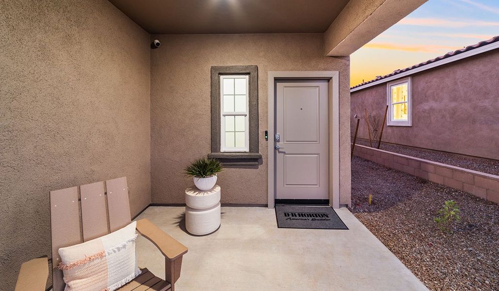 Representative exterior details of a home built from the Carolina - Y30C by D.R. Horton in Entrada Del Toro at Rancho Sahuarita, Sahuarita (Image 24).