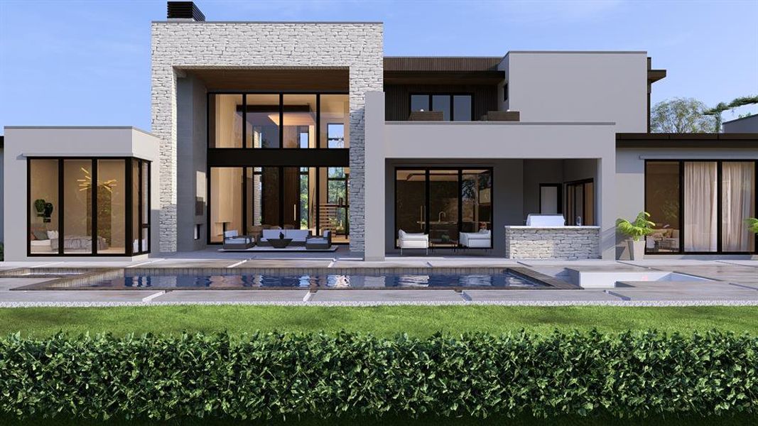 Exterior details and patio area of a home in , Westlake (Image 9).