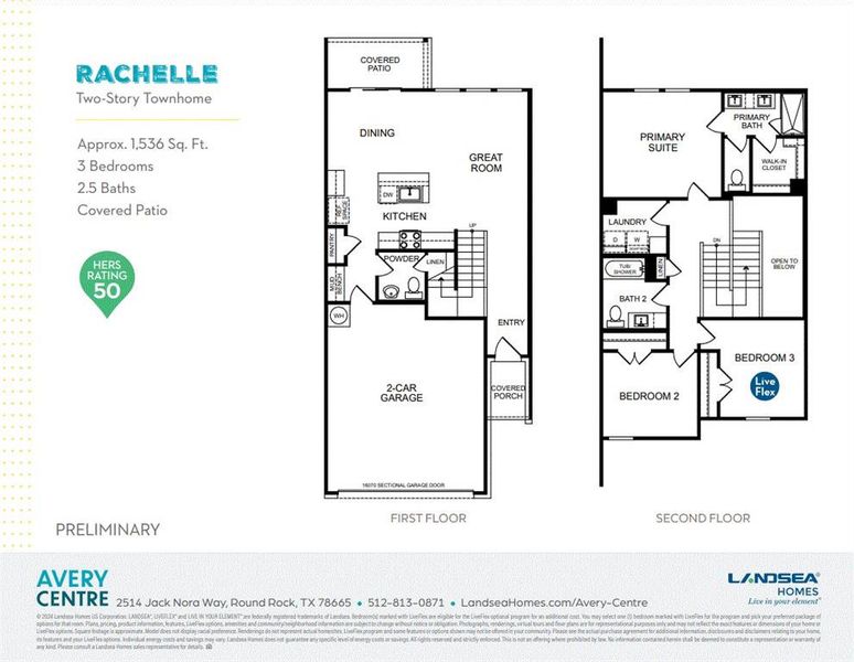 Landsea Homes, Rachelle floor plan