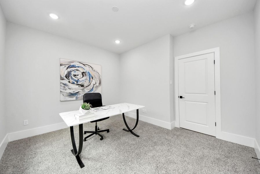 Furnished interior view inside a new home in Skyline Homes at Cavalcade, Houston (Image 6). Furnished interior view inside a new home in Skyline Homes at Cavalcade, Houston (Image 6).