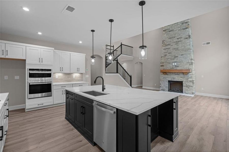 Furnished interior view inside a new home in Hidden Fields, Hoschton (Image 13).
