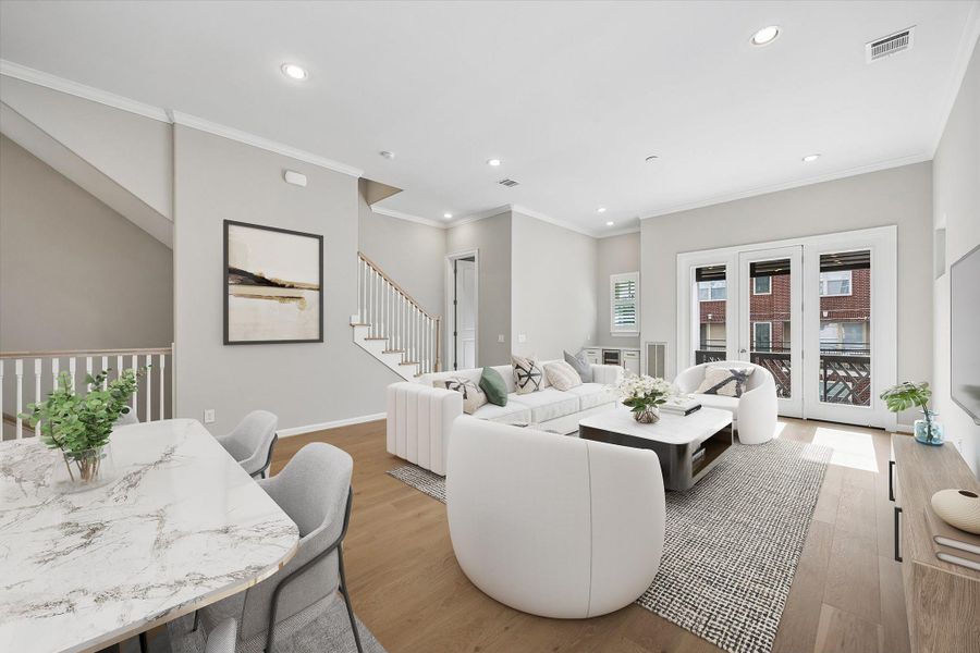 Furnished interior view inside a new home in , Houston (Image 9).