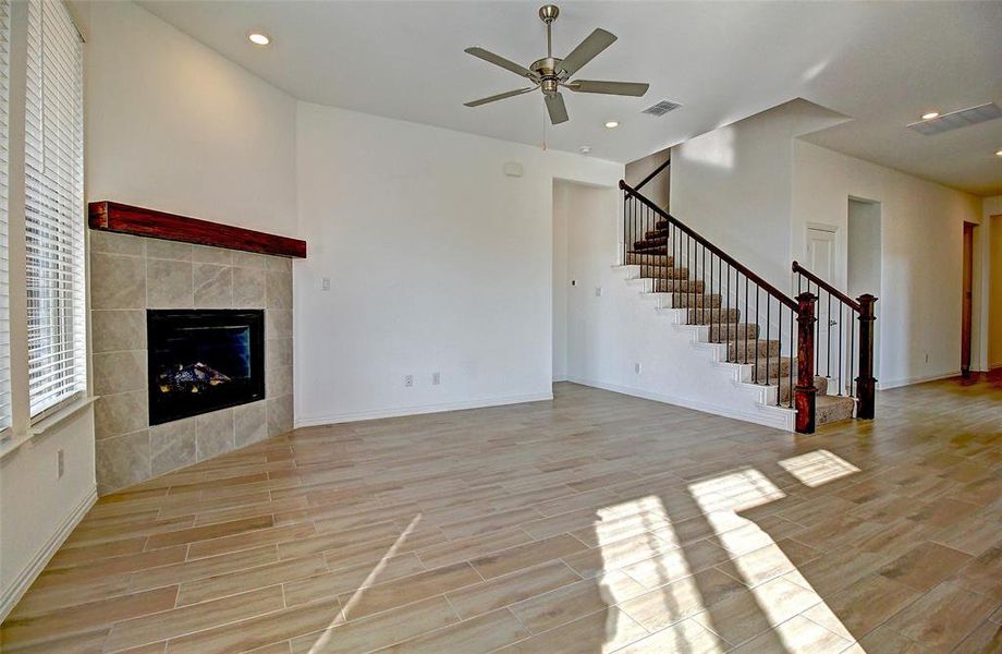 decorative fireplace.