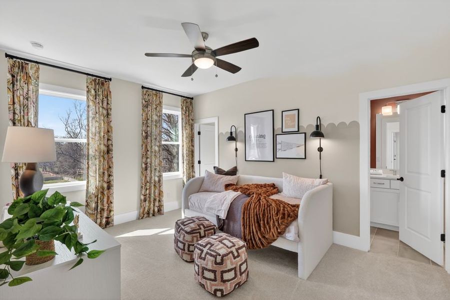 Furnished interior in a model home at Wayt Farm in Cumming (Image 30).