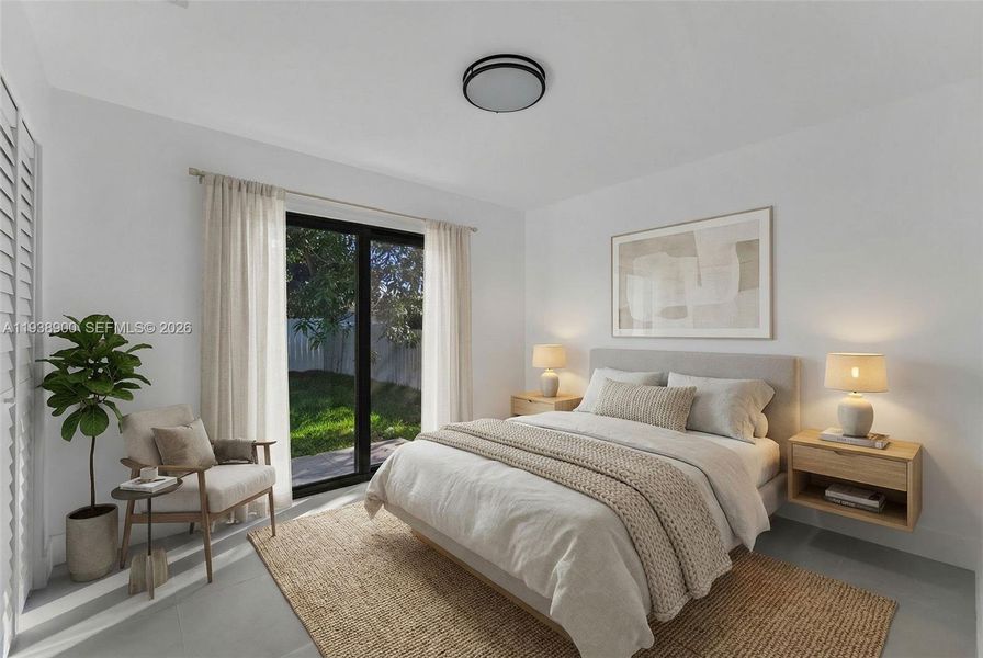 Furnished interior view inside a new home in , Miami (Image 10).