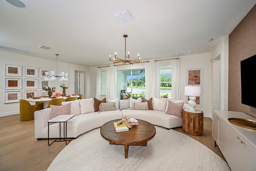 Great Room | Brentwood Executive | Park View at the Hills in Minneola, Florida | Landsea Homes