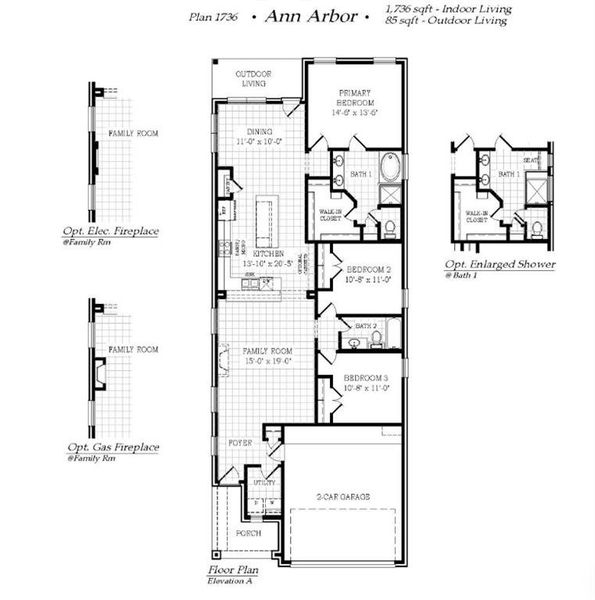 2D floor plan layout of this home in Bel Air Village, Sherman, TX (Image 5).