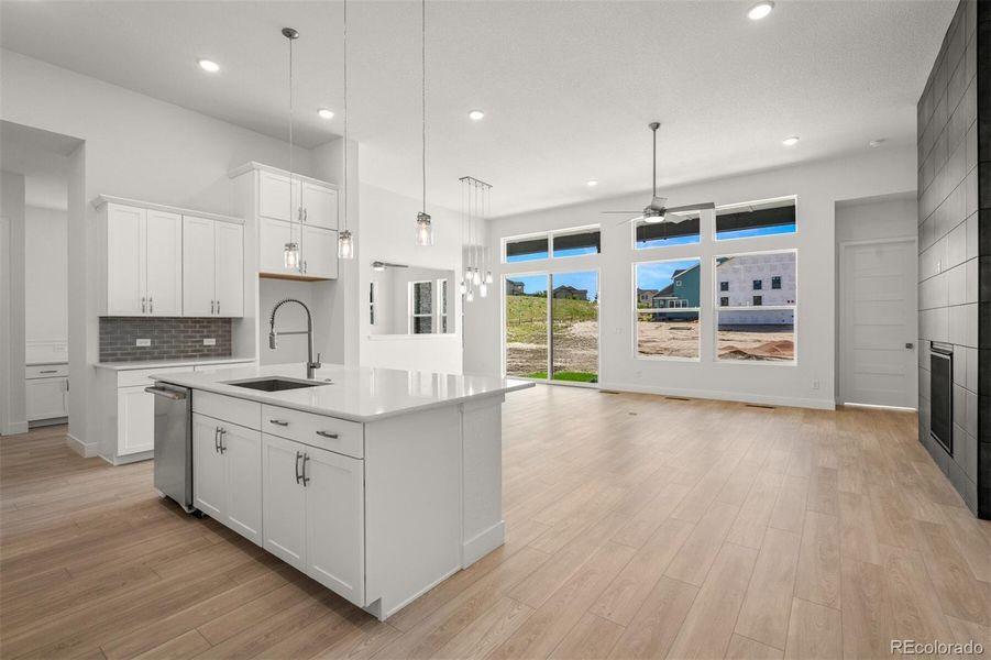 Furnished interior view inside a new home in Cloverleaf - Pinnacle Collection, Monument (Image 8).