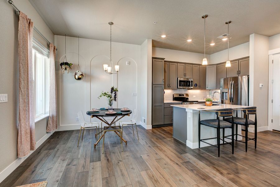 Representative furnished interior of a home built from the The Timberline by Landmark Homes in Highlands at Fox Hill, Longmont (Image 12). Representative furnished interior of a home built from the The Timberline by Landmark Homes in Highlands at Fox Hill, Longmont (Image 12).