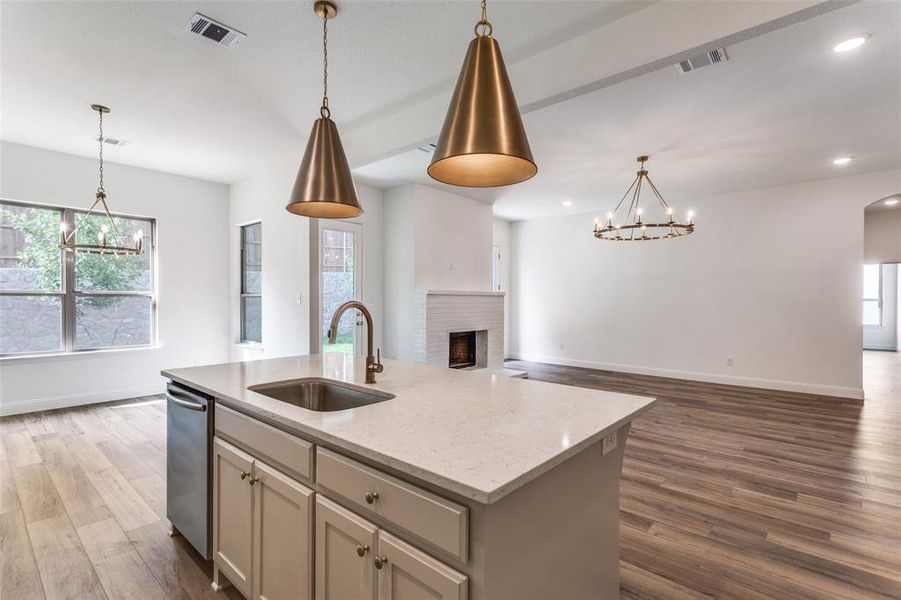 Furnished interior view inside a new home in Brookside Phase IV, Benbrook (Image 3).