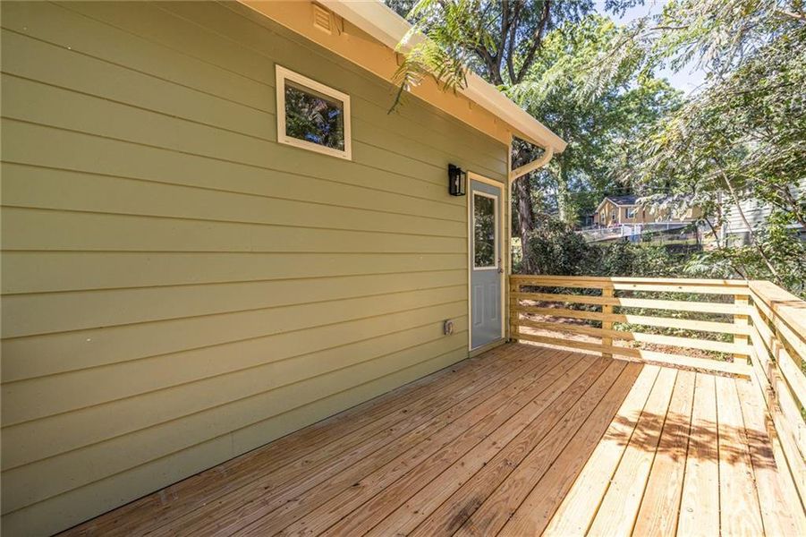 Exterior details and patio area of a home in , Atlanta (Image 23).