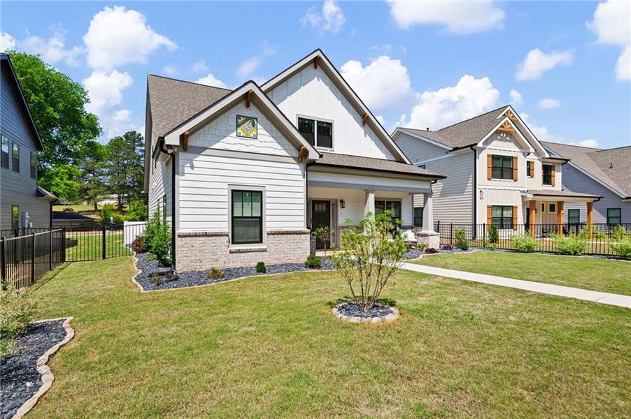 Front exterior of a new home in Ferguson Corners, Emerson, GA, highlighting curb appeal (Image 25).