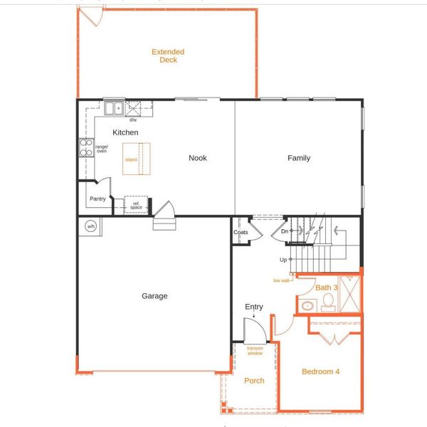 2D floor plan layout of this home in Bella Vista Heritage, Denver, NC (Image 2). 2D floor plan layout of this home in Bella Vista Heritage, Denver, NC (Image 2).