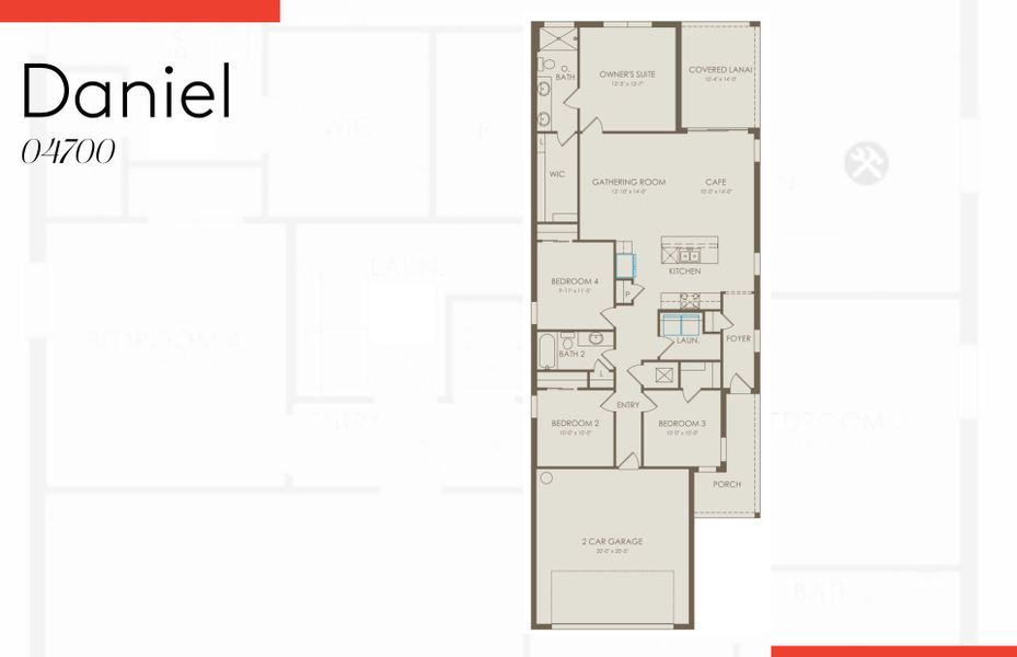 2D floor plan layout of this home in Caloosa Cove, Labelle, FL (Image 3).