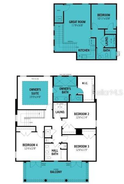 2D floor plan layout of this home in Celebration, Celebration, FL (Image 6).