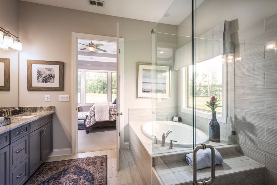 Representative furnished interior of a home built from the Plan by Beazer Homes in Gatherings® at GreenHouse: Greenhouse - 40' Active Adult, Marietta (Image 7). Representative furnished interior of a home built from the Plan by Beazer Homes in Gatherings® at GreenHouse: Greenhouse - 40' Active Adult, Marietta (Image 7).