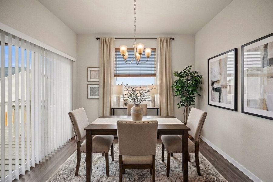 Furnished interior view inside a new home in Ridge at Lorson Ranch, Colorado Springs (Image 7).