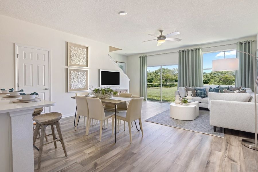 Furnished interior view inside a new home in Orchard Park Townhomes, St. Augustine (Image 7).