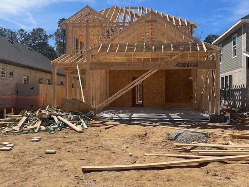In-progress construction of a new home in Audubon, Magnolia, TX (Image 4).