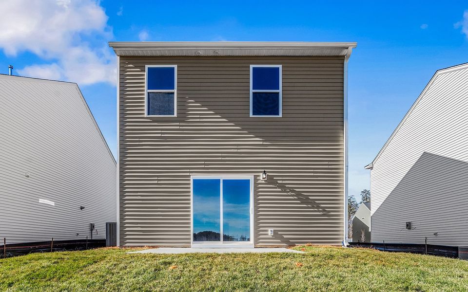 Exterior details and patio area of a home in Hanes Lake, Winston-Salem (Image 3).